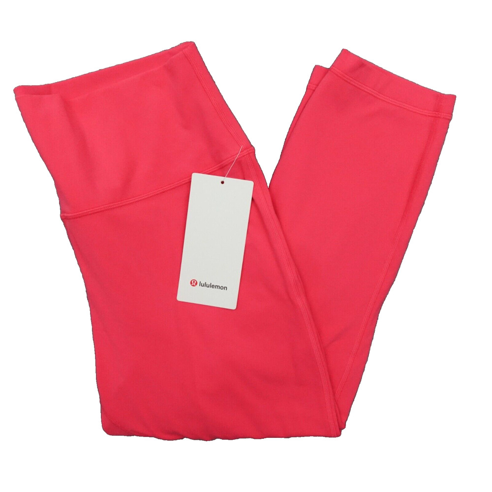 New Lululemon Size 12 Align High Rise Crop 23" GLZP Glaze Pink Athletic Gym $98